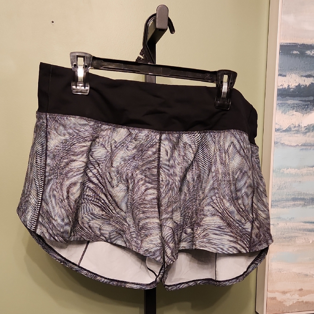 Lululemon Athletica Black and Gray Athletic Shorts